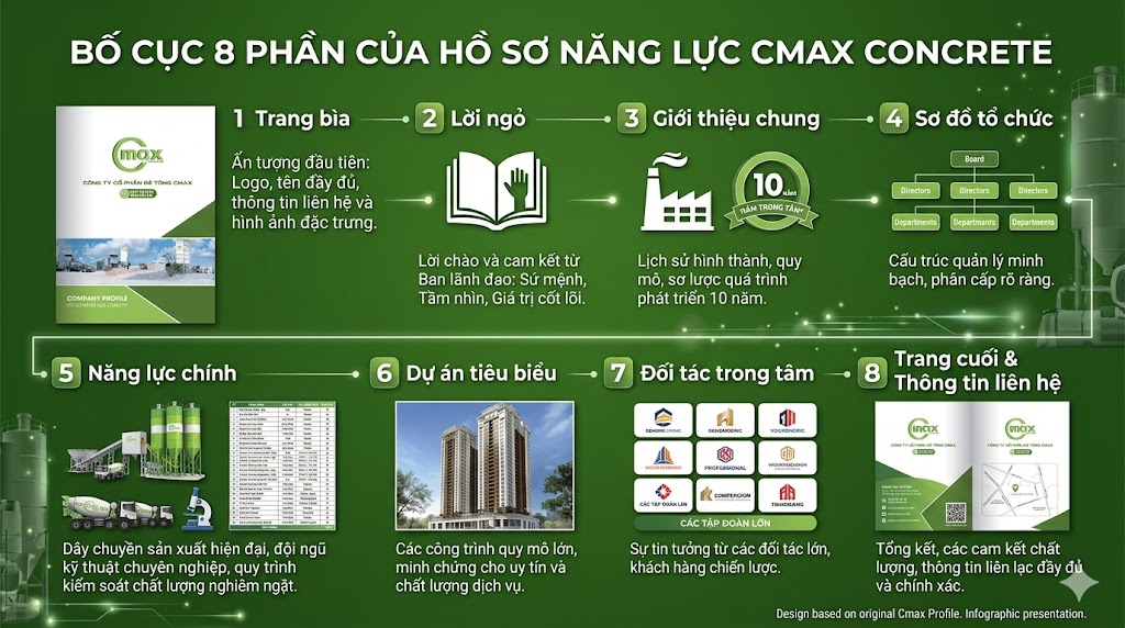 Bố cục hồ sơ năng lực công ty chuyên nghiệp và logic